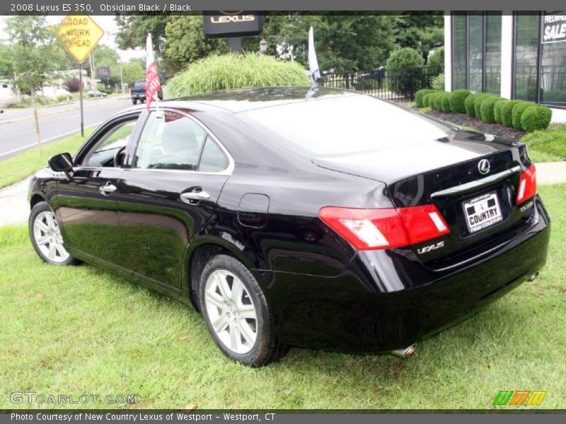Obsidian Black / Black 2008 Lexus ES 350