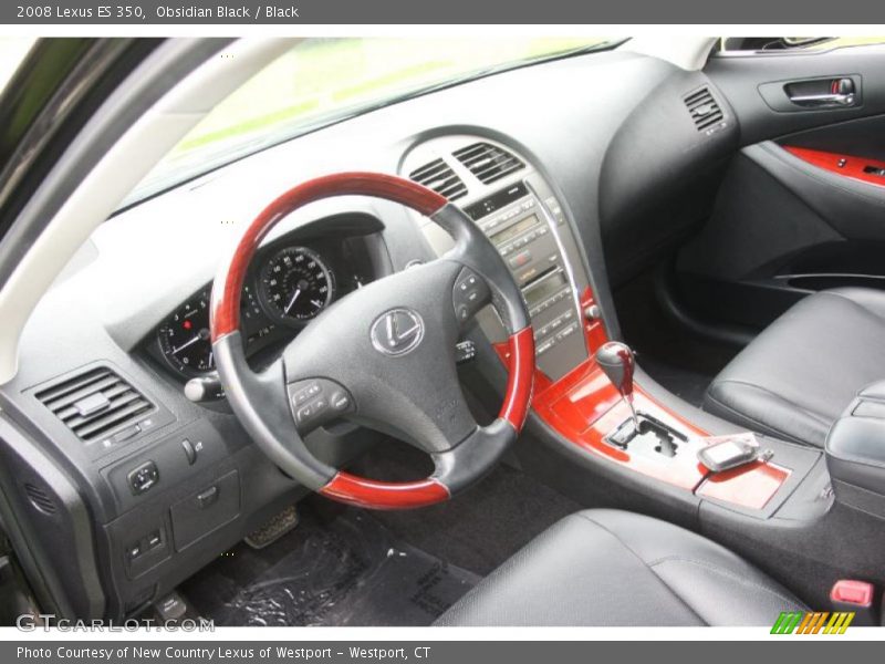 Obsidian Black / Black 2008 Lexus ES 350