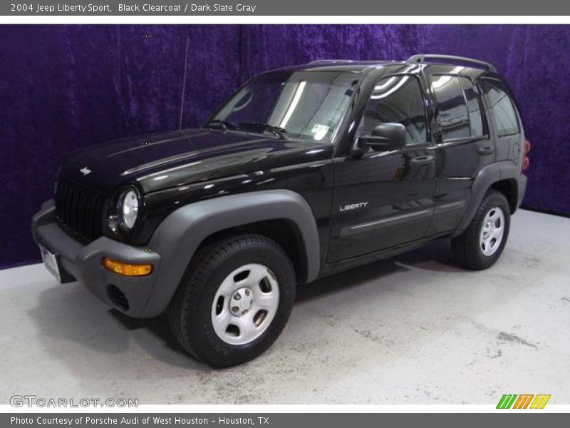 Black Clearcoat / Dark Slate Gray 2004 Jeep Liberty Sport