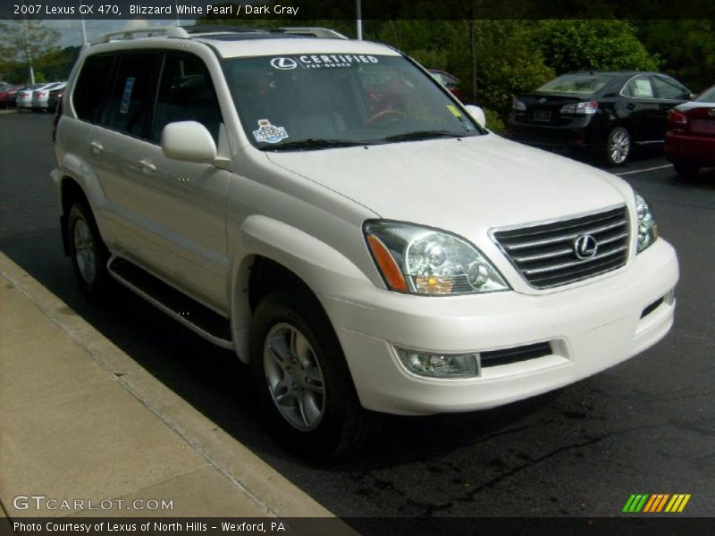 Blizzard White Pearl / Dark Gray 2007 Lexus GX 470