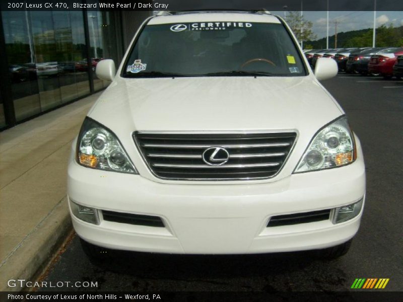 Blizzard White Pearl / Dark Gray 2007 Lexus GX 470
