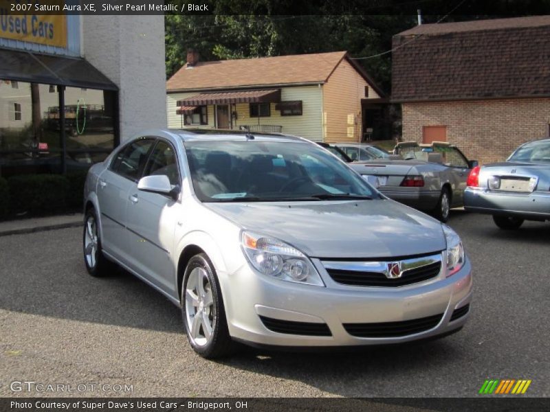 Silver Pearl Metallic / Black 2007 Saturn Aura XE