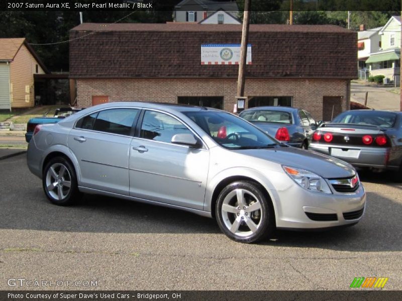 Silver Pearl Metallic / Black 2007 Saturn Aura XE