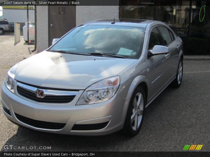 Silver Pearl Metallic / Black 2007 Saturn Aura XE