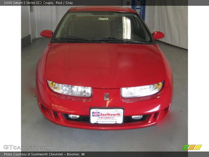 Red / Gray 2000 Saturn S Series SC2 Coupe