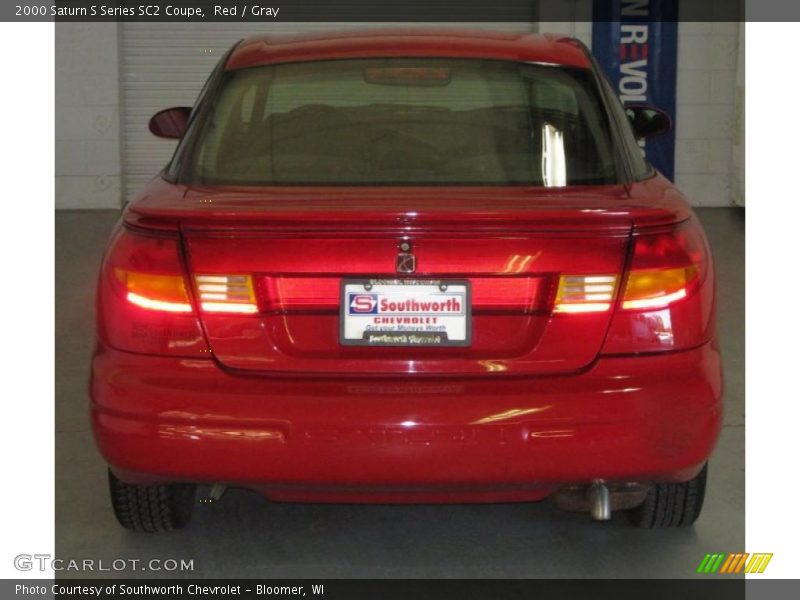 Red / Gray 2000 Saturn S Series SC2 Coupe