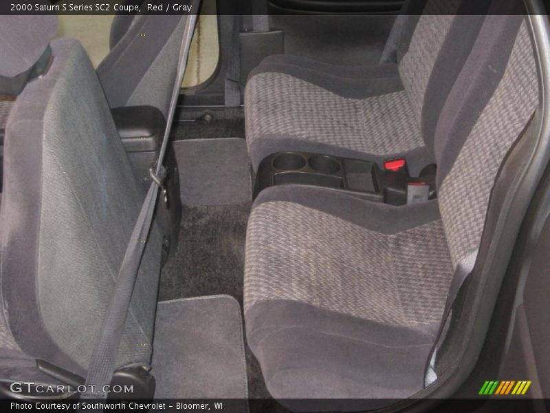 Red / Gray 2000 Saturn S Series SC2 Coupe