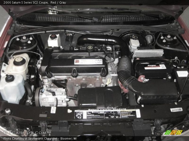 Red / Gray 2000 Saturn S Series SC2 Coupe