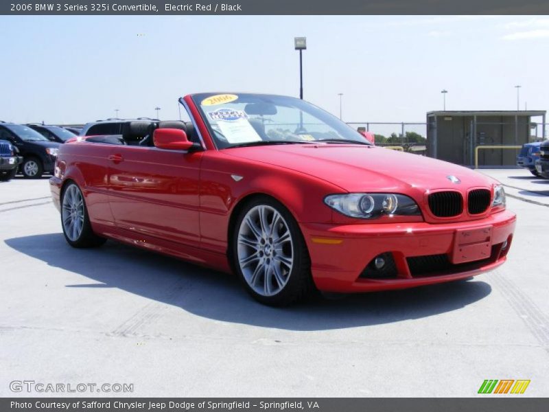 Electric Red / Black 2006 BMW 3 Series 325i Convertible