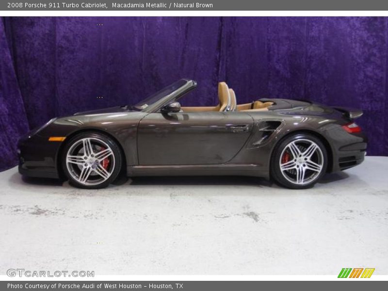 Macadamia Metallic / Natural Brown 2008 Porsche 911 Turbo Cabriolet