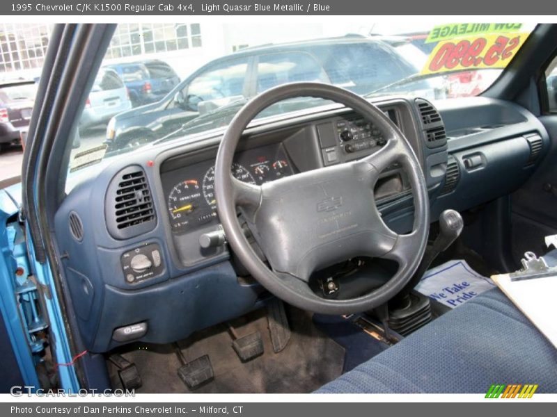 Light Quasar Blue Metallic / Blue 1995 Chevrolet C/K K1500 Regular Cab 4x4