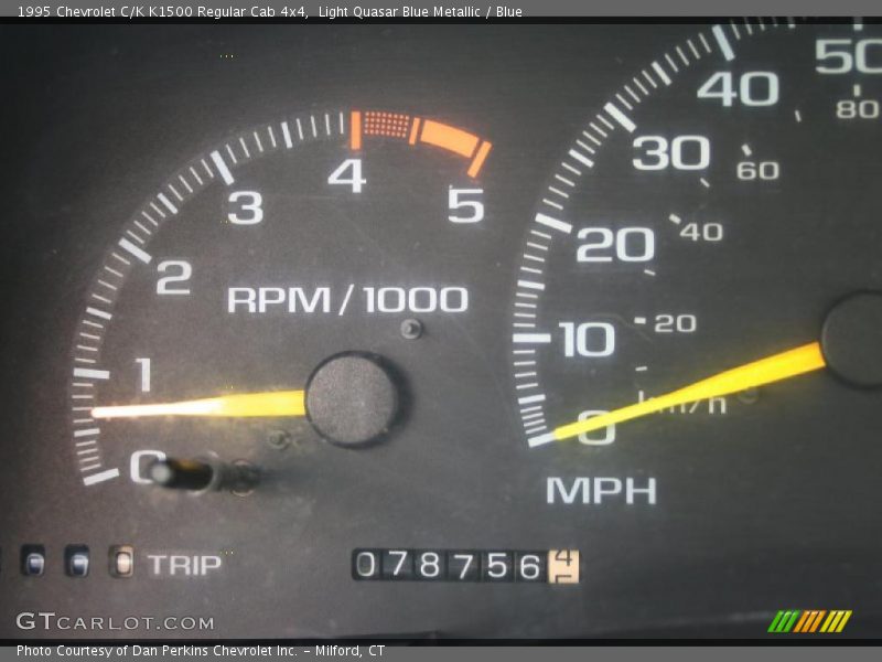 Light Quasar Blue Metallic / Blue 1995 Chevrolet C/K K1500 Regular Cab 4x4