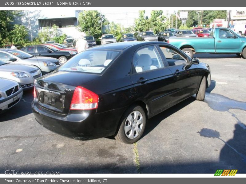 Ebony Black / Gray 2009 Kia Spectra EX Sedan