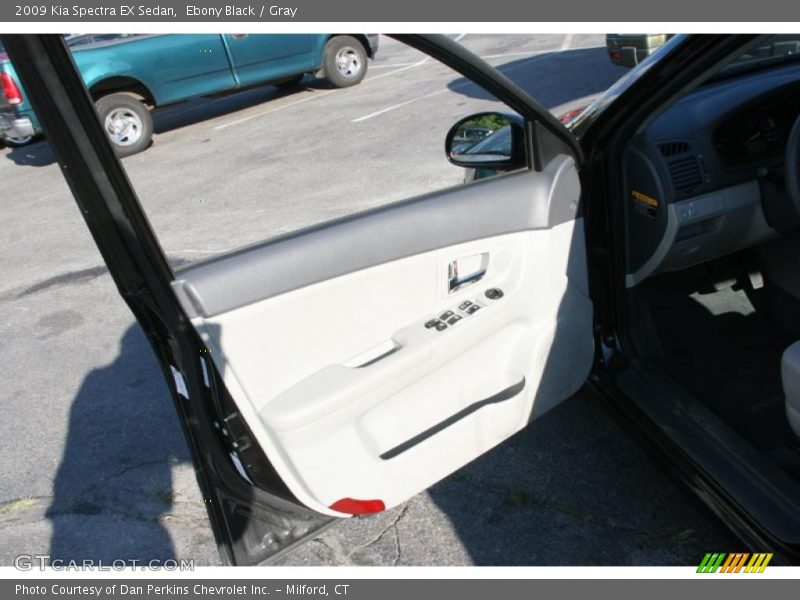 Ebony Black / Gray 2009 Kia Spectra EX Sedan