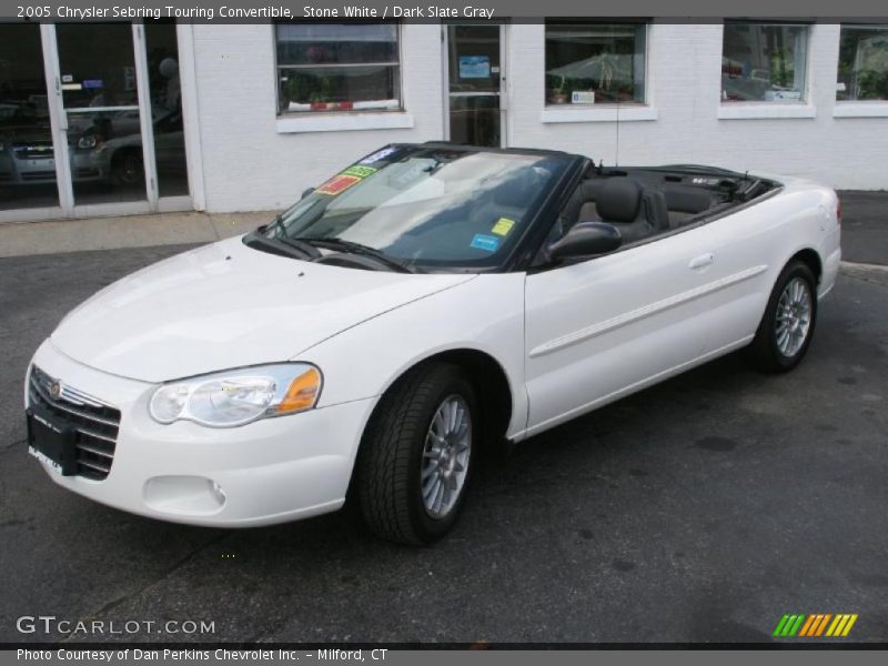 Stone White / Dark Slate Gray 2005 Chrysler Sebring Touring Convertible