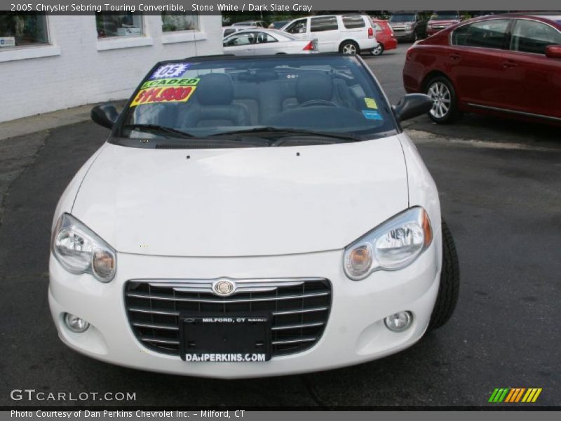 Stone White / Dark Slate Gray 2005 Chrysler Sebring Touring Convertible