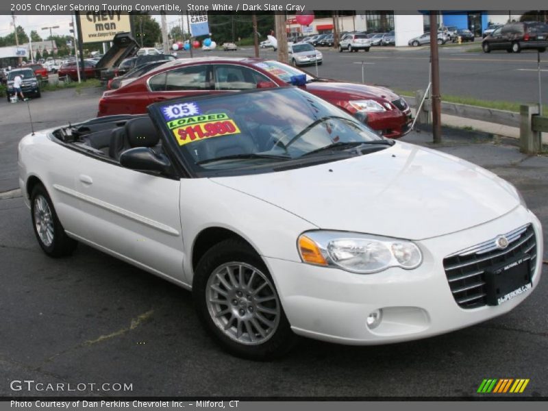 Stone White / Dark Slate Gray 2005 Chrysler Sebring Touring Convertible