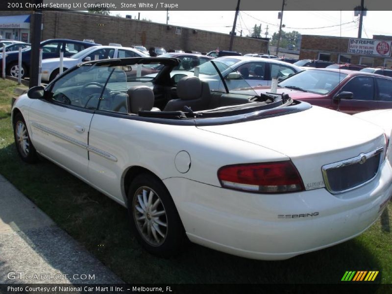 Stone White / Taupe 2001 Chrysler Sebring LXi Convertible