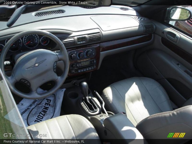 Stone White / Taupe 2001 Chrysler Sebring LXi Convertible