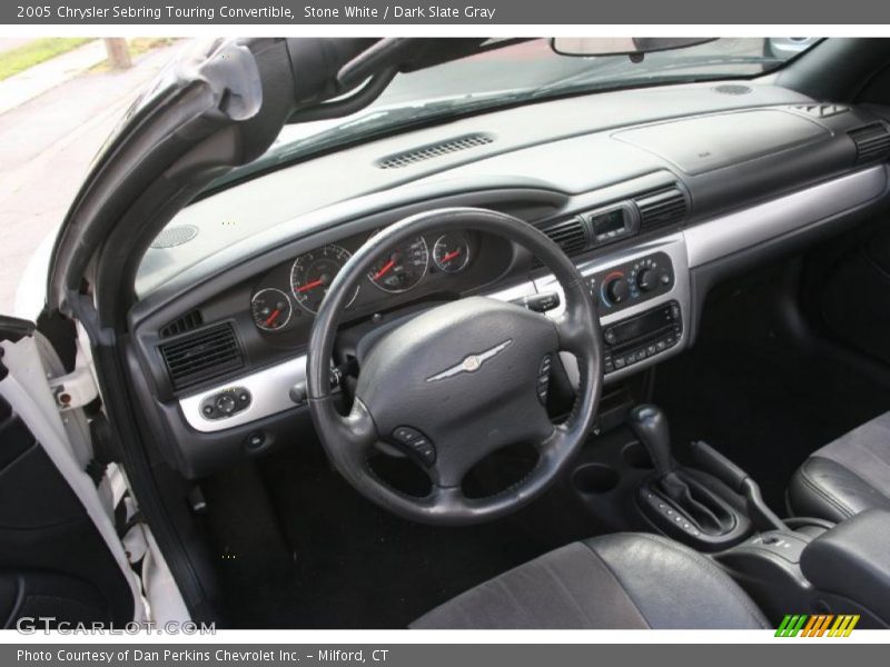 Stone White / Dark Slate Gray 2005 Chrysler Sebring Touring Convertible