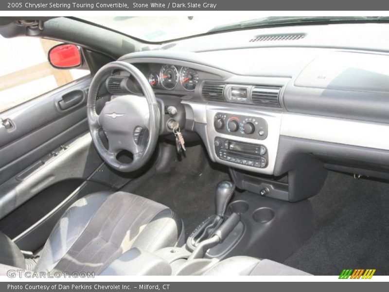 Stone White / Dark Slate Gray 2005 Chrysler Sebring Touring Convertible