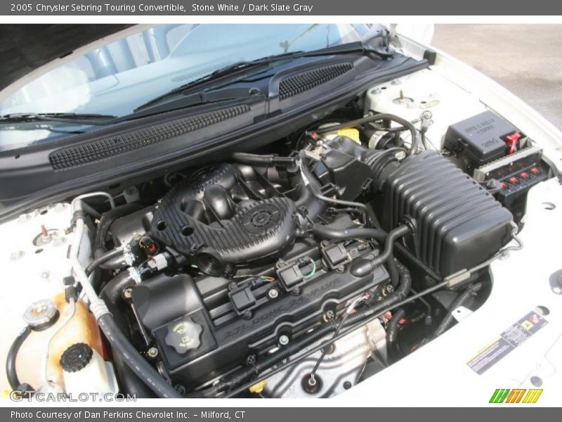Stone White / Dark Slate Gray 2005 Chrysler Sebring Touring Convertible