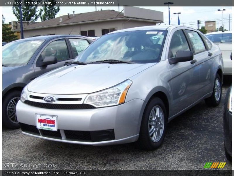 Ingot Silver Metallic / Medium Stone 2011 Ford Focus SES Sedan