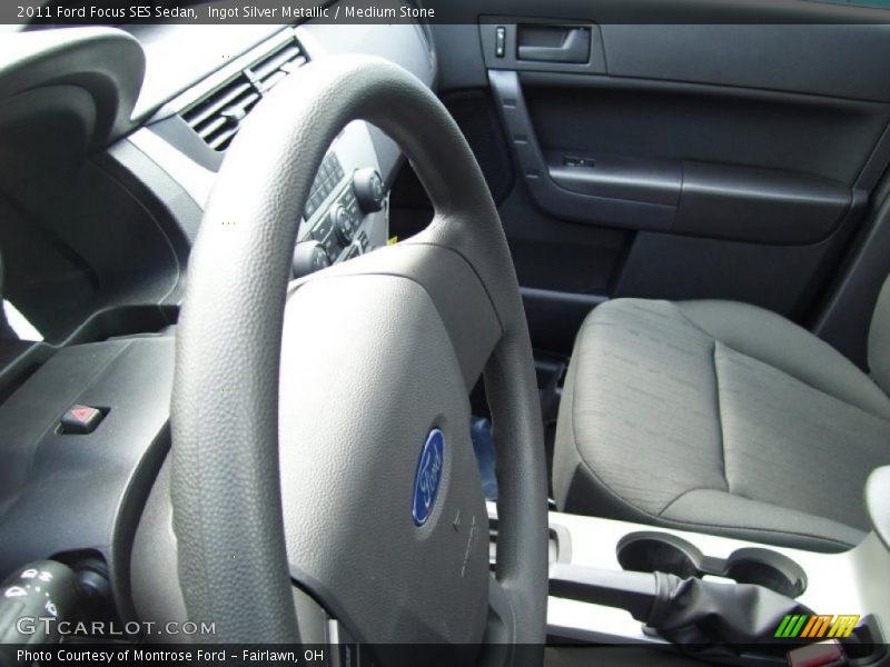 Ingot Silver Metallic / Medium Stone 2011 Ford Focus SES Sedan