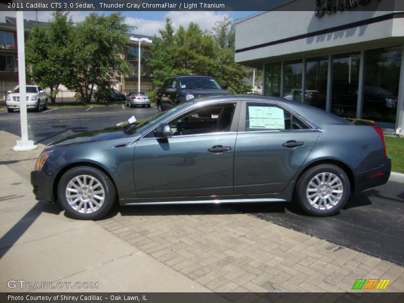 Thunder Gray ChromaFlair / Light Titanium 2011 Cadillac CTS 3.0 Sedan
