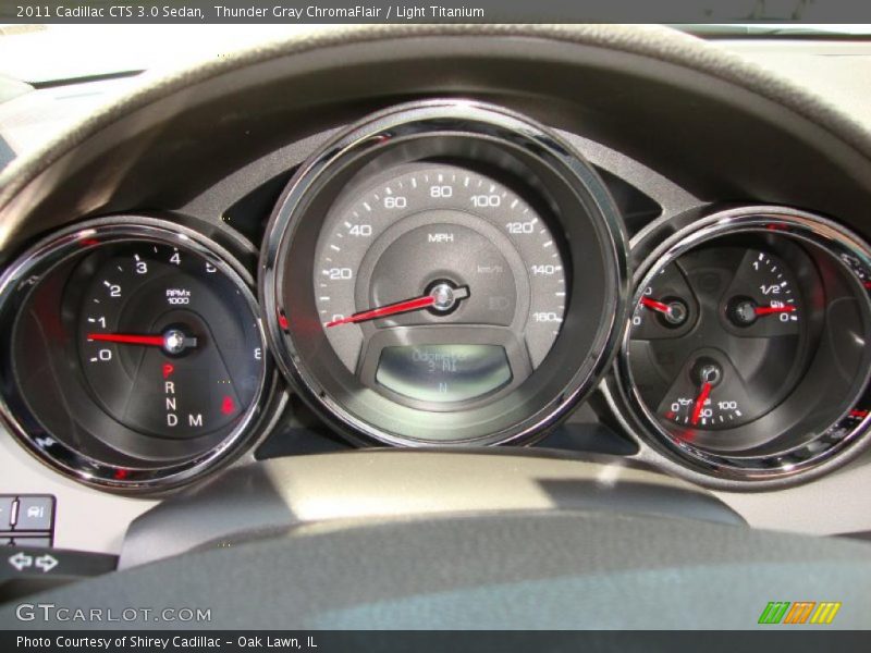 Thunder Gray ChromaFlair / Light Titanium 2011 Cadillac CTS 3.0 Sedan