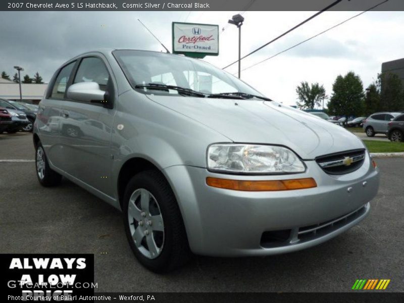 Cosmic Silver / Charcoal Black 2007 Chevrolet Aveo 5 LS Hatchback