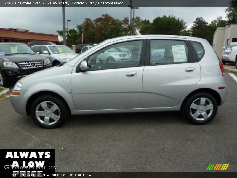 Cosmic Silver / Charcoal Black 2007 Chevrolet Aveo 5 LS Hatchback