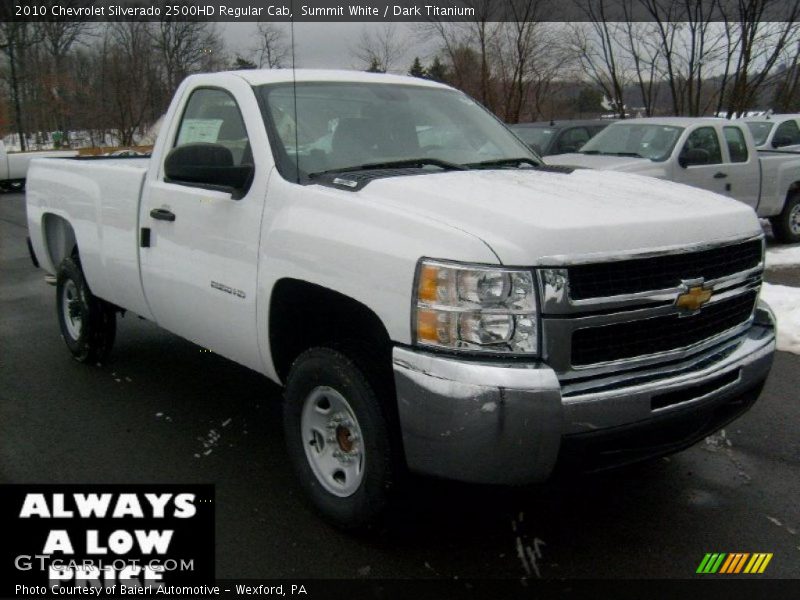 Summit White / Dark Titanium 2010 Chevrolet Silverado 2500HD Regular Cab