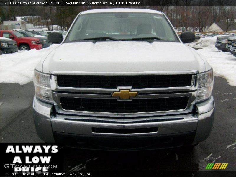 Summit White / Dark Titanium 2010 Chevrolet Silverado 2500HD Regular Cab