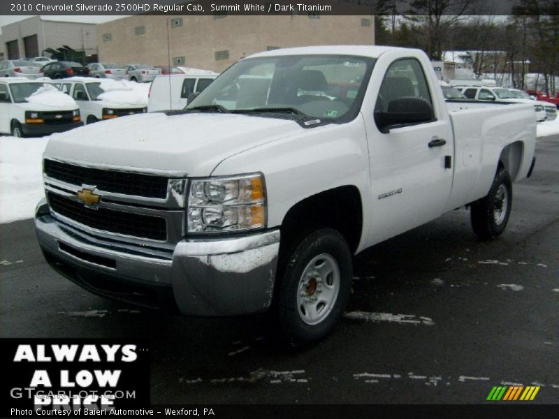 Summit White / Dark Titanium 2010 Chevrolet Silverado 2500HD Regular Cab