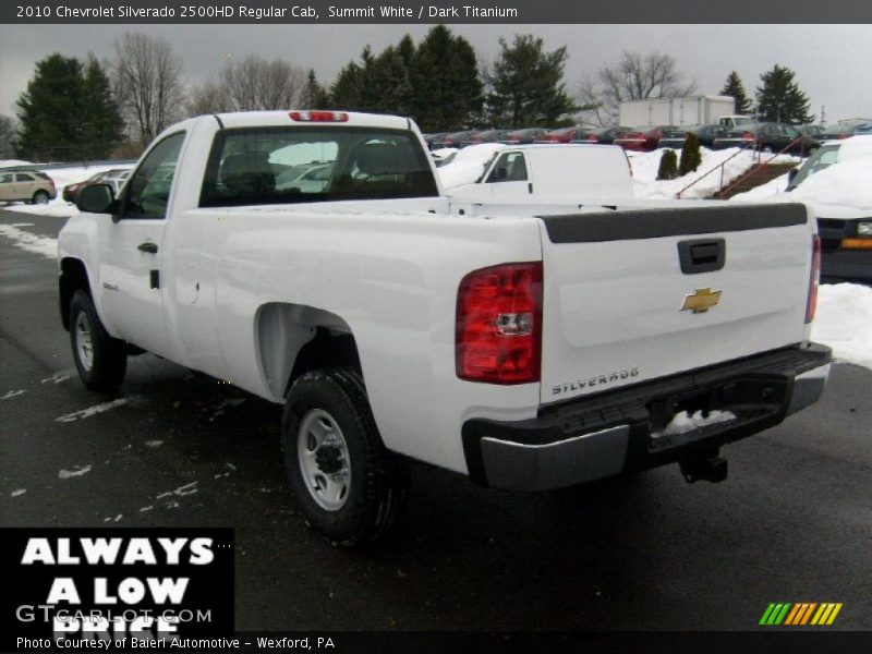 Summit White / Dark Titanium 2010 Chevrolet Silverado 2500HD Regular Cab