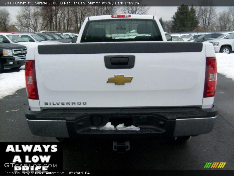Summit White / Dark Titanium 2010 Chevrolet Silverado 2500HD Regular Cab