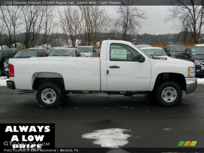 Summit White / Dark Titanium 2010 Chevrolet Silverado 2500HD Regular Cab
