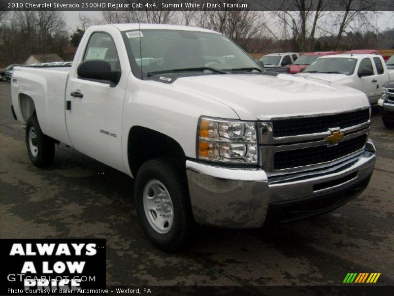 Summit White / Dark Titanium 2010 Chevrolet Silverado 2500HD Regular Cab 4x4