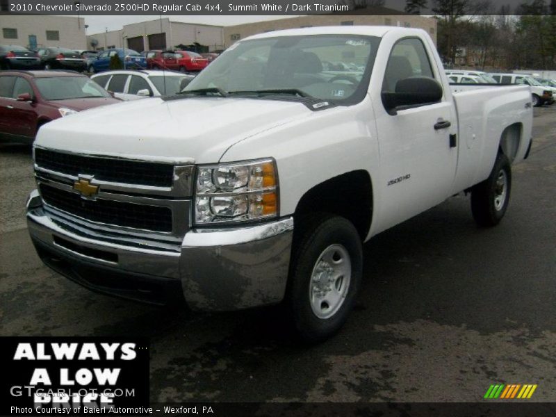 Summit White / Dark Titanium 2010 Chevrolet Silverado 2500HD Regular Cab 4x4