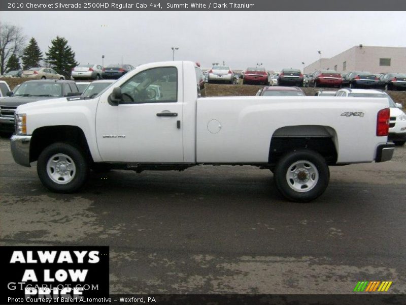 Summit White / Dark Titanium 2010 Chevrolet Silverado 2500HD Regular Cab 4x4