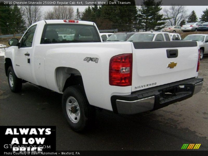 Summit White / Dark Titanium 2010 Chevrolet Silverado 2500HD Regular Cab 4x4