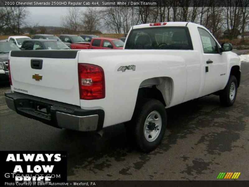 Summit White / Dark Titanium 2010 Chevrolet Silverado 2500HD Regular Cab 4x4