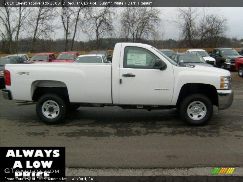 Summit White / Dark Titanium 2010 Chevrolet Silverado 2500HD Regular Cab 4x4