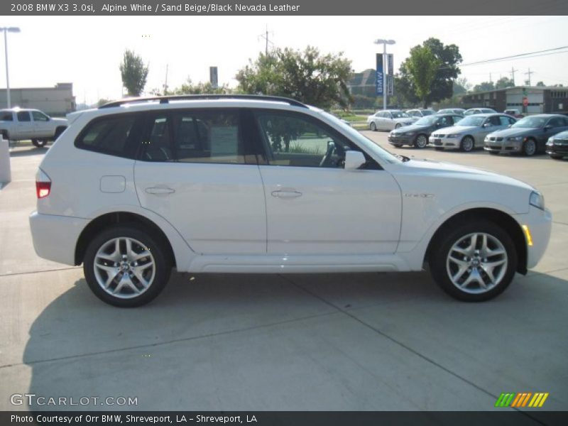 Alpine White / Sand Beige/Black Nevada Leather 2008 BMW X3 3.0si