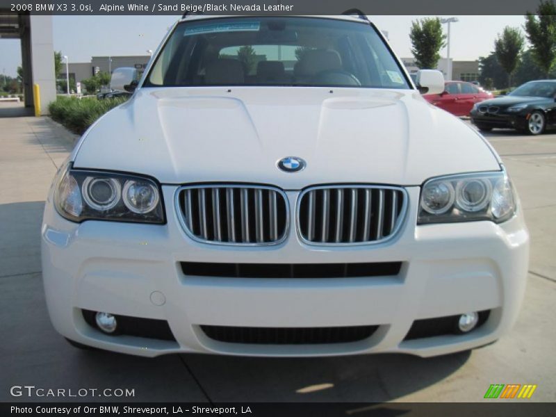 Alpine White / Sand Beige/Black Nevada Leather 2008 BMW X3 3.0si