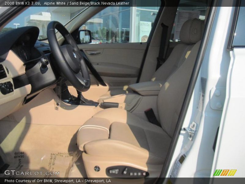 Alpine White / Sand Beige/Black Nevada Leather 2008 BMW X3 3.0si