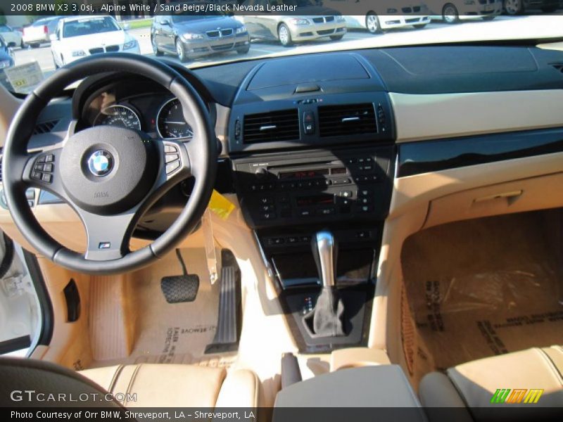 Alpine White / Sand Beige/Black Nevada Leather 2008 BMW X3 3.0si