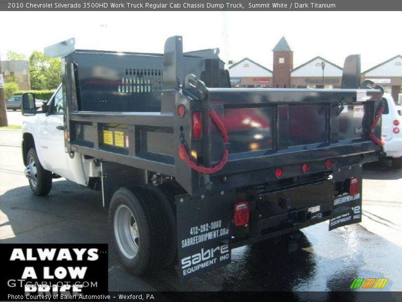 Summit White / Dark Titanium 2010 Chevrolet Silverado 3500HD Work Truck Regular Cab Chassis Dump Truck