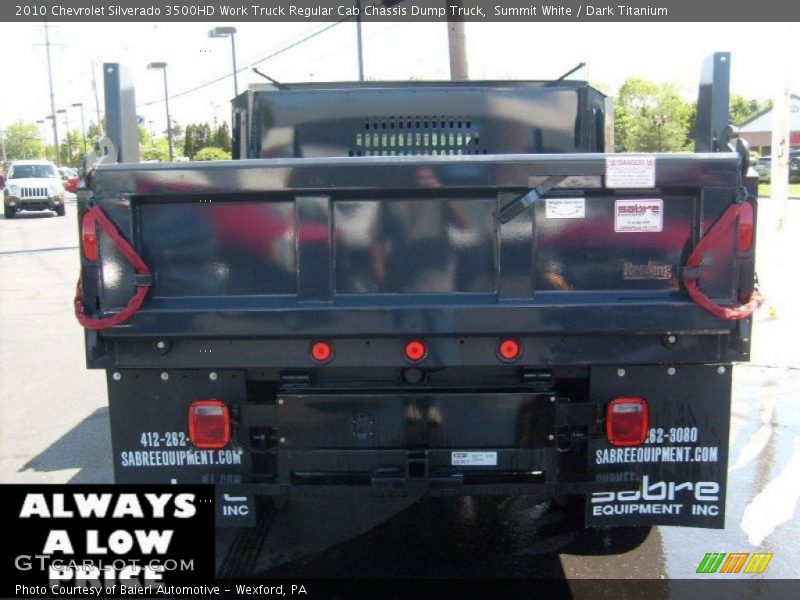 Summit White / Dark Titanium 2010 Chevrolet Silverado 3500HD Work Truck Regular Cab Chassis Dump Truck